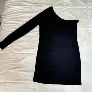 Fashion Nova One Shoulder Long Sleeve Bandage Dress